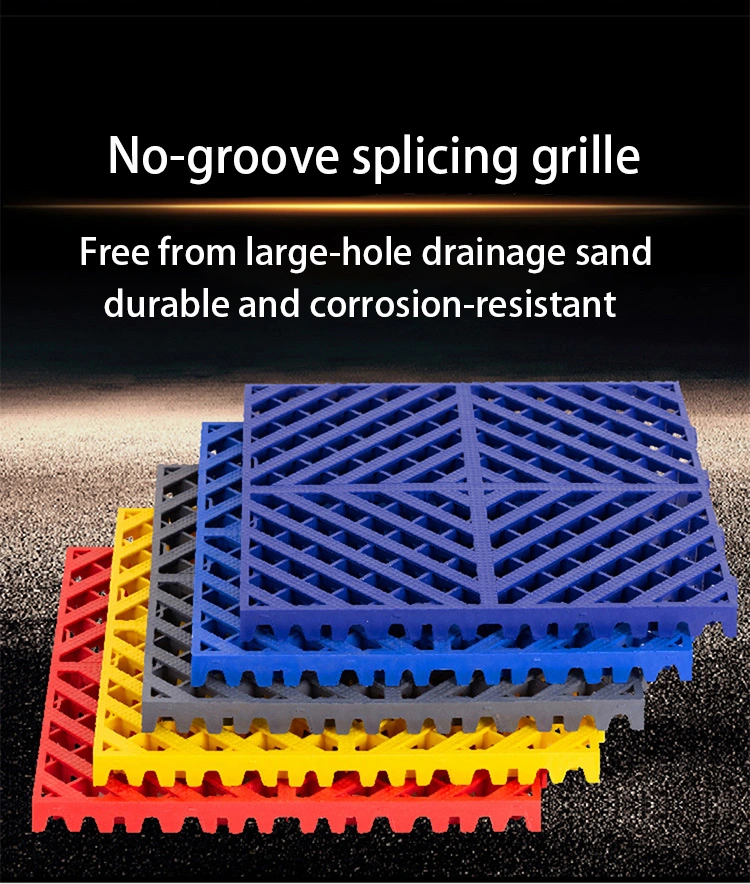 Anti-Slip Durable PVC Garage Interlocking Floor Tiles Car Wash Shop Floor